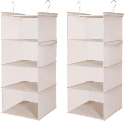 MAX Houser 4 Tier Shelf Hanging Closet Organizer, Closet Hanging Shelf