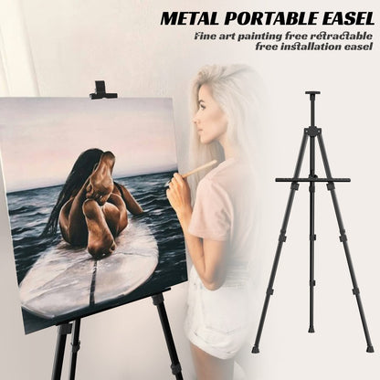 Easels for Painting Canvas, Aredy 66" Art Easel for Drawing, Portable Painting Easel Stand, Metal Table Top Easel