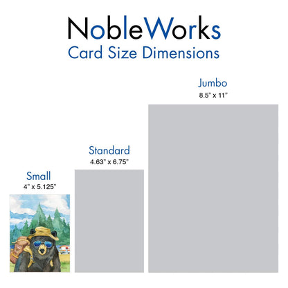 The Best Card Company - 20 Assorted Bulk Wildlife Whimsical Greeting Cards Boxed Set (4 x 5.12 Inch) Wildlife Variety Notecards for Kid (10 Designs, 2 Each) - Animal's Day Off AM6670OCB-B2x10