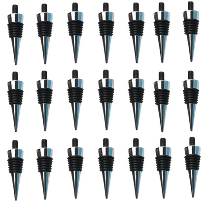ENLAYER Wine Stoppers for Wine Bottles, 22Pcs Stainless Steel Wine Stoppers, Reusable Wine Corks for Beverage, Silicone Wine Stopper for DIY Wedding Bar Holiday Party Gifts