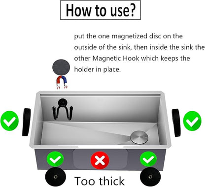 Pmsanzay Adjustable Magnetic Sponge Holder
