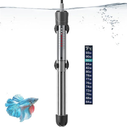 HITOP 200W Adjustable Aquarium Heater, Submersible Fish Tank Heater Thermostat with Suction Cups for 30-45Gal