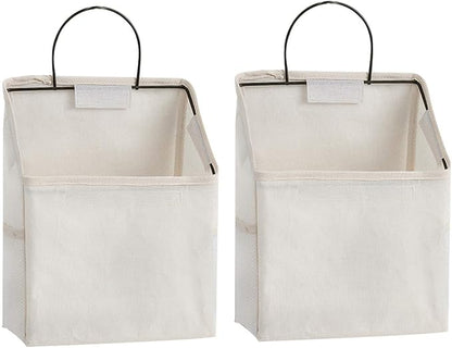 Wall-Hanging Storage Bags, Desktop Organizer Basket Cotton Linen Hanging