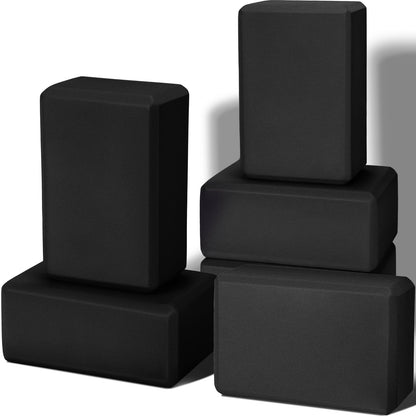 Wettarn 6 Pack Yoga Blocks 9 x 6 x 4 Inch Eva Foam Lightweight Non Slip Yoga Props for Yoga Pilates Stretching Meditation