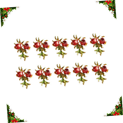 EXCEART 20 Pcs Delicate Pomegranate DIY Headwear Accessories for Hair Clips Bags Shoes Decorative Brooch Charms for Crafting Festive Ornaments