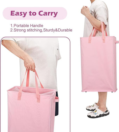 Odonata Slim Laundry Hamper Handles Collapsible Laundry Basket Thin Dirty