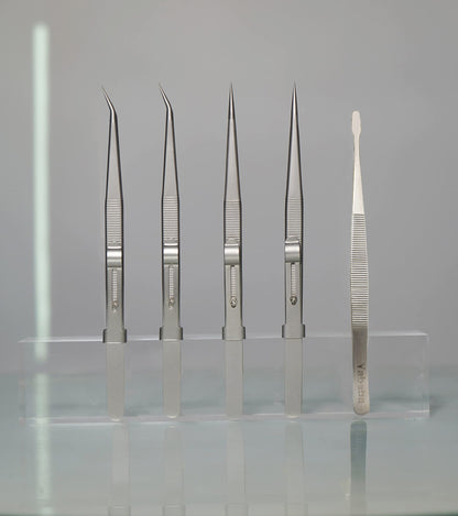 Tweezers, 5Pcs Precision Tweezers Set - Anti - Static Stainless Steel Tweezers for Electronics, Jewelry Making, Medical and Laboratory Work, Craft, Model Building, Soldering, Watch, Car Repair, Etc