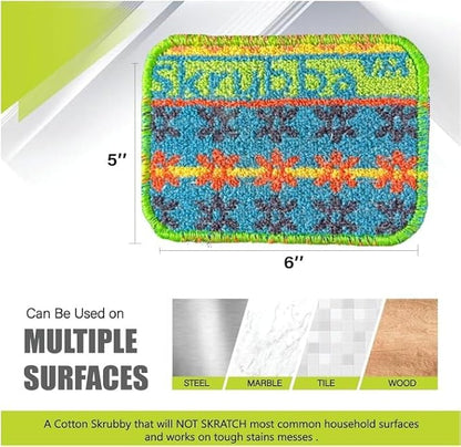 Wet-it! Skrubba 12-Pack Reusable Dish Scrubbers – Non-Scratch Scouring Pads for Kitchen & Household – Eco-Friendly, Dishwasher Safe Scrub Sponges for Dishes, Pots & Pans (Vogue)