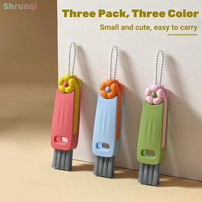 3 in 1 Cup Lid Cleaning Brush, 3 in 1 Multifunctional Cleaning Brush Portable