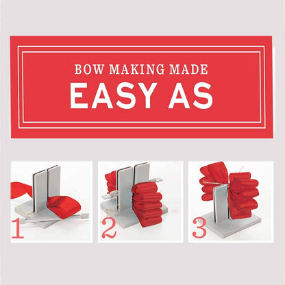 Bowdabra Bow Maker with Large Bowdabra, Mini Bowdabra, 100yd Gold Bow Wire for Ribbon Gift Bows, Swags, Decorations, Hair Bows, Party Favors, Corsages, Wreath Bows, Christmas Decor