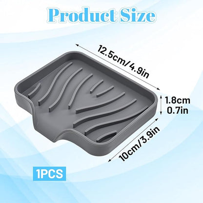 Grevosea Sponge Holder for Kitchen Sink, Silicone Dish Sponge Holder