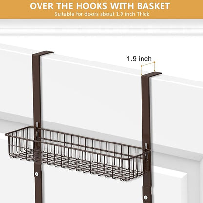 Over the Door Basket Organizer 3 Tier Hanging Basket Door Shelf Rack Heavy Duty