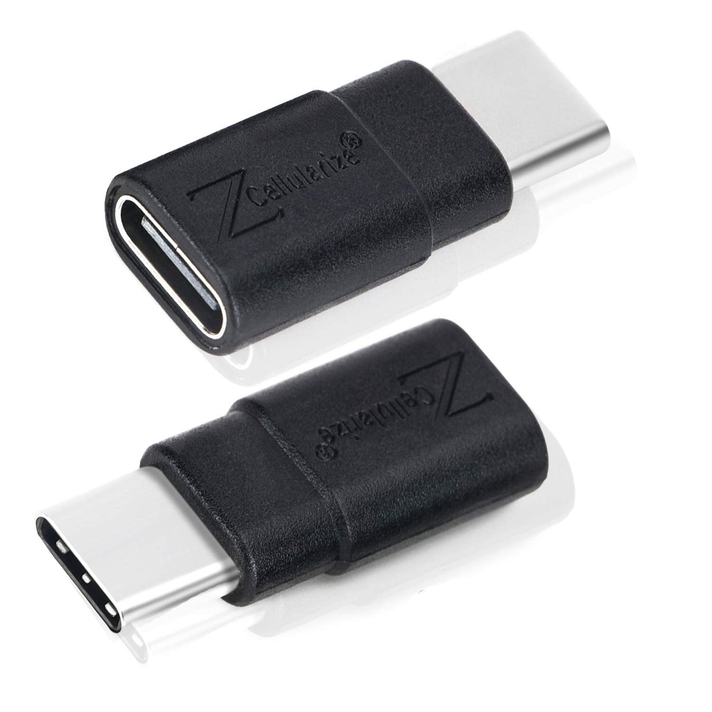 Cellularize USB C Extender Adapter Straight (2 Pack) 40Gbps 240W Cable Extension Type-C Low Profile Male to Female Thunderbolt QC & Data Transfer for USB-C Devices