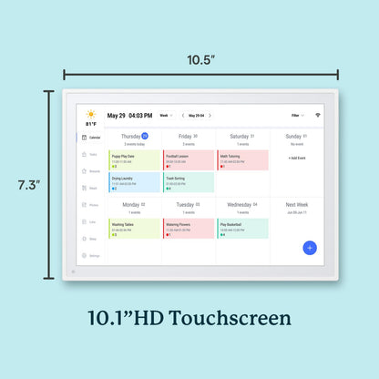 Digital Calendar, 10.1inch Smart WiFi Electronic Calendar&Chore Chart, IPS Touch Screen HD Display for Family Schedules, Share Moments Instantly from Anywhere