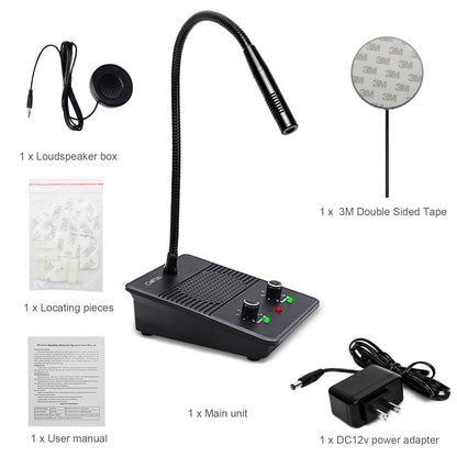 CallToU Window Speaker Intercom System,Dual Way Anti-Interference Intercommunication Microphone Talk Through Glass Window,for Business,Bank,Office,Hospital,Counter,Store,Station,School and More
