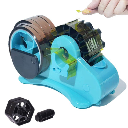 SHDSL Blue Heat Tape Dispenser Sublimation - Multiple Roll Cut Heat Tape Dispenser to PreCut Heat Transfer Tape Heat Resistant Tape, Semi-Automatic Tape Dispenser 3" & 1" Core for Scotch Tapes