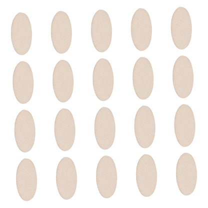 NUOBESTY 200pcs Unfinished Wood Oval Slices Natural Rustic Wooden Cutout Oval Wood Pieces Tag for DIY Craft Wedding Centerpiece Christmas