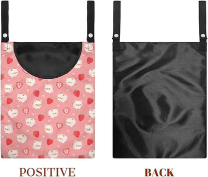 Clothespin Bag for Clothesline Outdoor, Soft & Lightweight Hanging Bag for