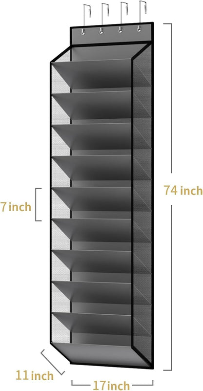 KEEPJOY 10 Tiers Mesh Over Door Shoe Organizer Storage, Hanging Shoe Holder