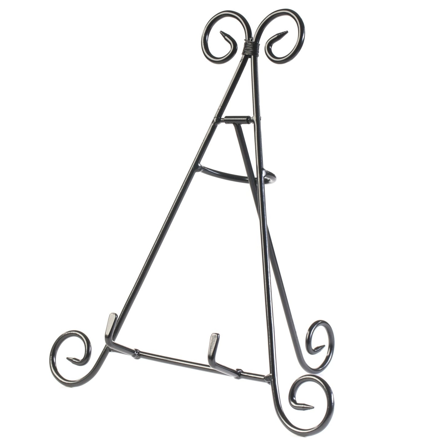 Huji Sturdy Iron Display Stand Holder For Home Kitchen Decoration Platters, Pictures, Frames and Books. (1, 12")
