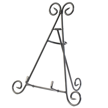 Huji Sturdy Iron Display Stand Holder For Home Kitchen Decoration Platters, Pictures, Frames and Books. (1, 12")