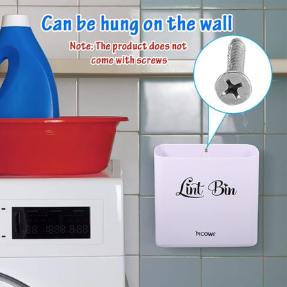 Picowe Magnetic Laundry Storage, Large Lint Holder Bin