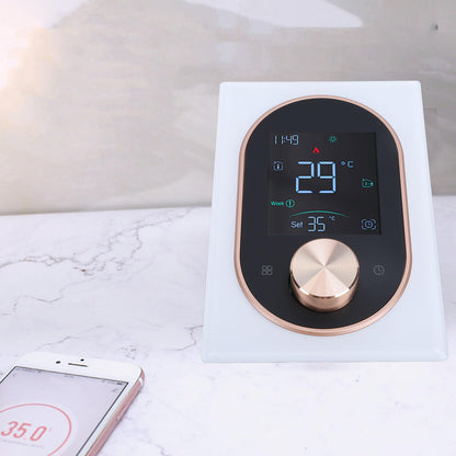 Smart Color Programmable Touchscreen Thermostat High Efficiency Remote Access with LCD Display, Energy Efficient Temperature Control for Home, Office & Shops, AC 95-240V Compatible