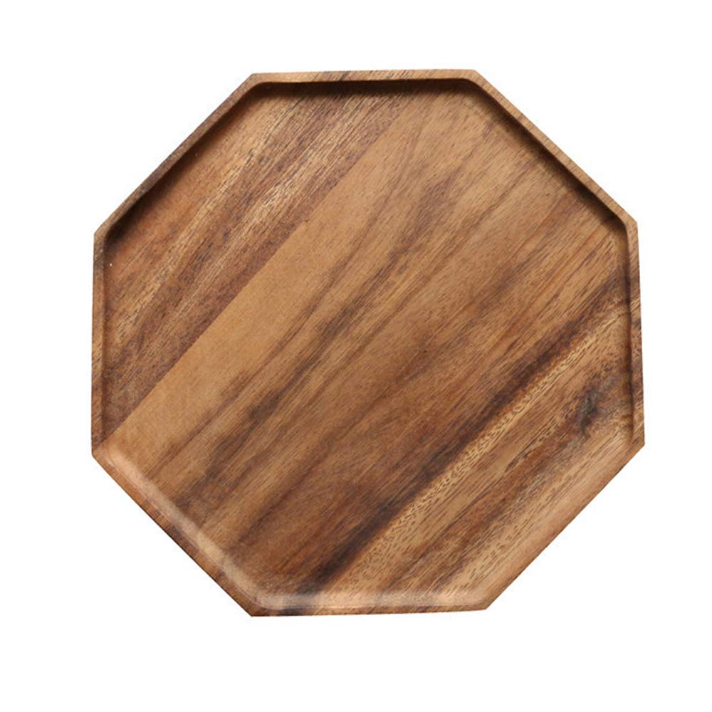 Set of 2 Acacia Wood Charcuterie Boards Round Wooden Serving Tray Fruit Platter Decor Trays Serving Ware Food Dish Serving Platters Christmas Cheese Board Square Party Trays Plate Hosting Essentials