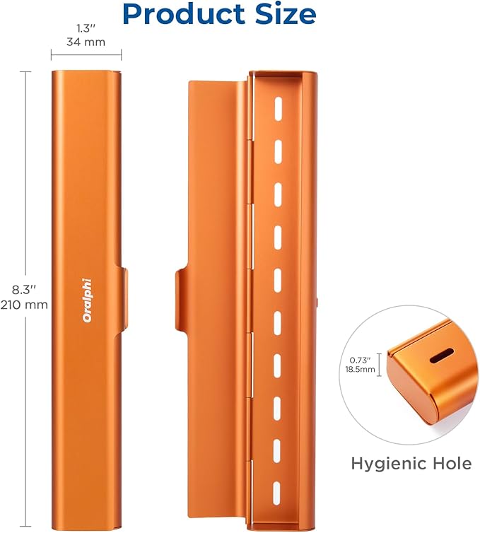 Aluminum Toothbrush Travel Case, Portable Travel Toothbrush Holder, Durable