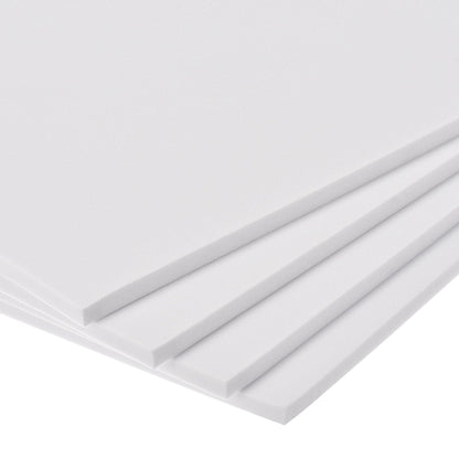 uxcell White EVA Foam Sheets 10 x 10 Inch 5mm Thickness for Crafts DIY Projects, 4 Pcs