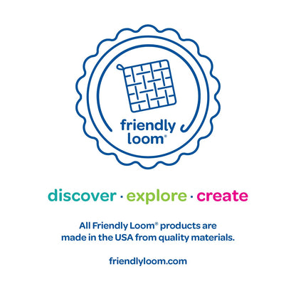 Harrisville Designs Friendly Loom Potholder Pro Weaving Kit | 10”x10” Sturdy Metal Loom and Quality Cotton Weaving Loops | Complete Kit to Weave 2 Large, Durable Potholders | Made in the USA