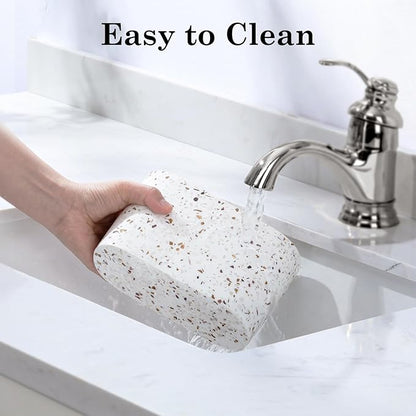 Luxspire Toothbrush Holder, 2 Slots Toothbrush and Toothpaste Holdersfor