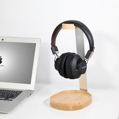 Avantree Universal Wooden & Aluminum Headphone Stand Hanger with Cable Holder, Sturdy Desk Headset Mount Rack for Sony, Bose, Shure, Jabra, JBL, AKG, Gaming Headphones Display - TR902