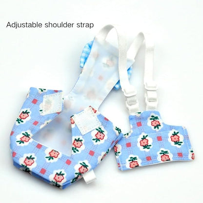 3PCS Bird Diaper with Adjustable Shoulder Strap Washable Parrot Diapers Reusable Bird Flight Suit Nappies Protective Breathable Nappy Clothes for Parakeet Macaw Conure (Sulphur-Crested Cockatoo)