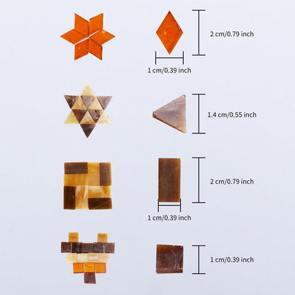 4 Shapes Mixed Glass Mosaic Tiles,Square+Diamond+Triangle+Rectangle 220 PCS Stained Glass Mosaic Pieces for Handmade Art Crafts and Home Decoration (Violet)