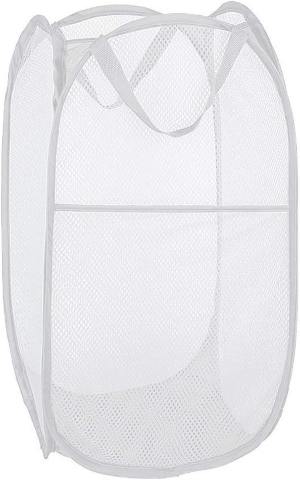 Pop up Laundry Hamper, Portable Foldable Mesh Clothes Hamper