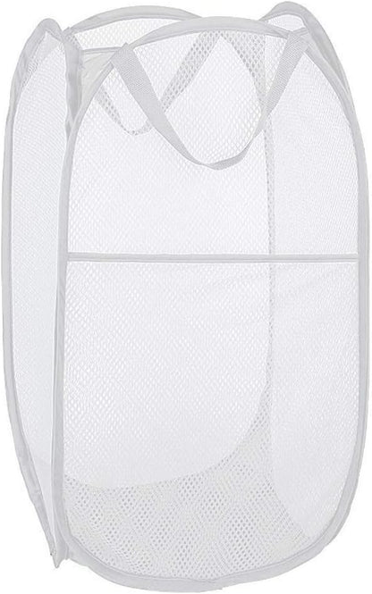 Pop up Laundry Hamper, Portable Foldable Mesh Clothes Hamper