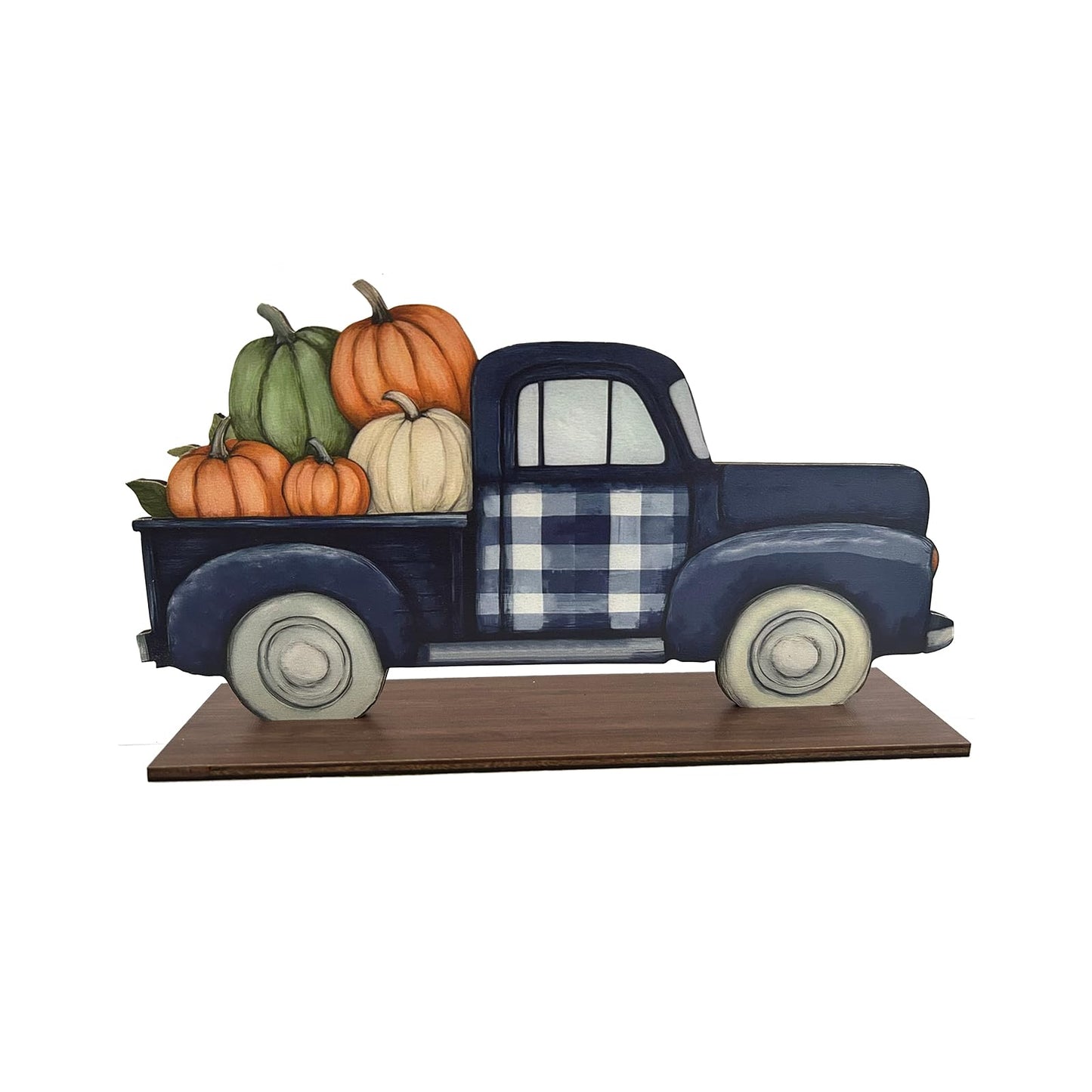 Autumn Wooden Desktop Decor Harvest Car Sign Halloween Pumpkins fall decorations Thanksgiving Table Decorations for Home,Farmhouse,Office,Garden