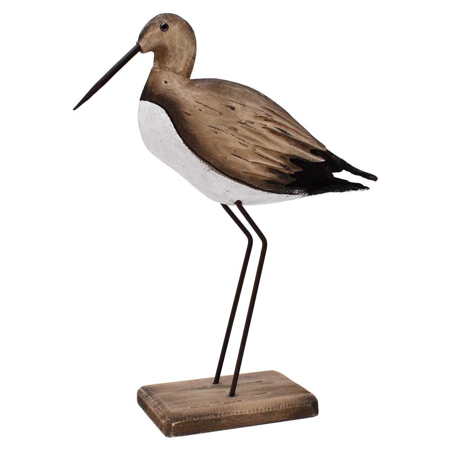 Morning View Wooden Sea Birds Decor Wood Seagull Statue Bird Figurines Seabird Statue Standing Seagulls Decorations Coastal Sculpture Nautical Beach Ocean Home Table Garden Yard Lawn Outdoor 11.5 Inch