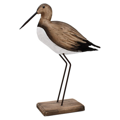 Morning View Wooden Sea Birds Decor Wood Seagull Statue Bird Figurines Seabird Statue Standing Seagulls Decorations Coastal Sculpture Nautical Beach Ocean Home Table Garden Yard Lawn Outdoor 11.5 Inch