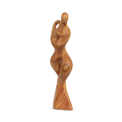 G6 Collection 14" Wooden Handmade Abstract Sculpture Statue Handcrafted Gift Art Decorative Home Decor Figurine Accent Wood Decoration Artwork Hand Carved Dance with Me