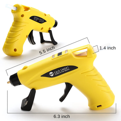 SainSmart Mini Cordless Hot Glue Gun with Anti-Drip Design and 20 Glue Sticks for Christmas Decorations, DIY, Creative Crafts & Arts, and Quick Repairs