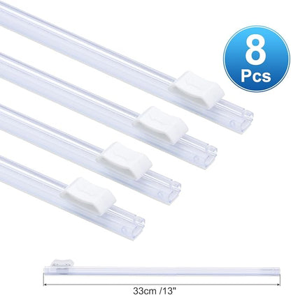 PATIKIL 8pcs Plastic Wrap Cutter, 13in Plastic Wrap Slide Cutter Self Adhesive, White