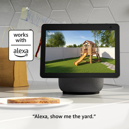 Blink Outdoor 4 (newest model) – Wireless smart security camera, two-year battery life, 1080p HD day and infrared night live view, two-way talk. Sync Module Core included – 1 camera system