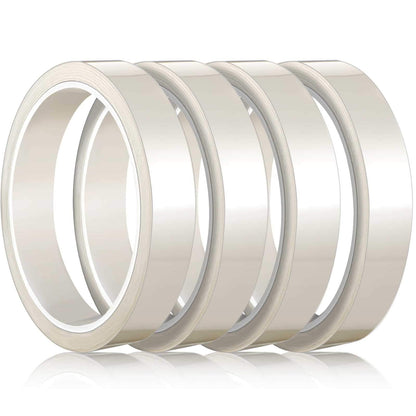 Zonon 4 Rolls 20mm x 33m 108 ft Heat Resistant Tape for Sublimation High Temp Adhesive Heat Transfer Tape Clear Vinyl Thermal Sublimation Press for Electronics Printing Circuit Board No Residue