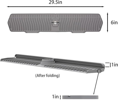 Kitchen Sink Faucet Mat, 90° Foldable Faucet Mat