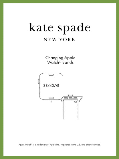 Kate Spade New York Women's Gold-tone Scallop Stainless Steel Bracelet Band for Apple Watch®, 38/40/41mm (Model: KSS0143)
