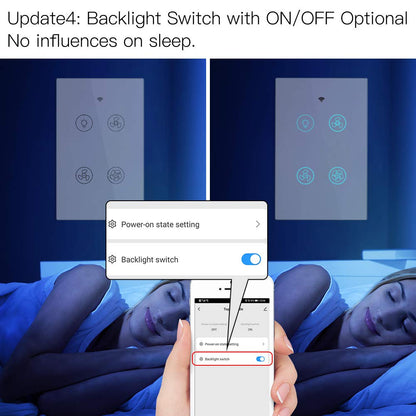 MoesGo WiFi RF Smart Light Dimmer Switch 2/3 Way Muilti-Control Association Smart Life/Tuya APP Relay Status Backlight Switch Off RF Remote Control,Compatible with Alexa Google Voice Assistants White