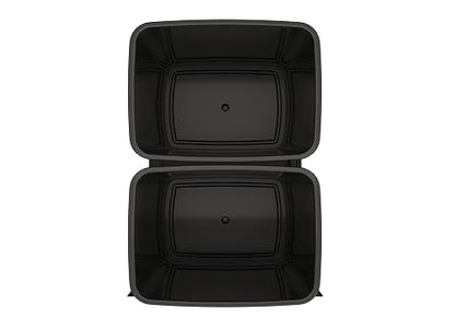 Rev-A-Shelf Steel Double Pullout Waste Container with Soft-Close, 35 Quart, Black - Sliding Garbage Bin System with Dual Trash Can for 18" Home Kitchen Base Cabinet, 53WC-1835SCDM-218