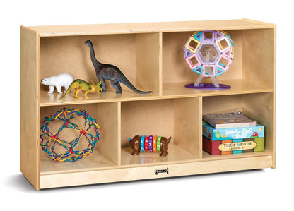 Jonti-Craft Low Single Mobile Storage Unit Shelves, 29.5 x 48 x 15 in,Yellow